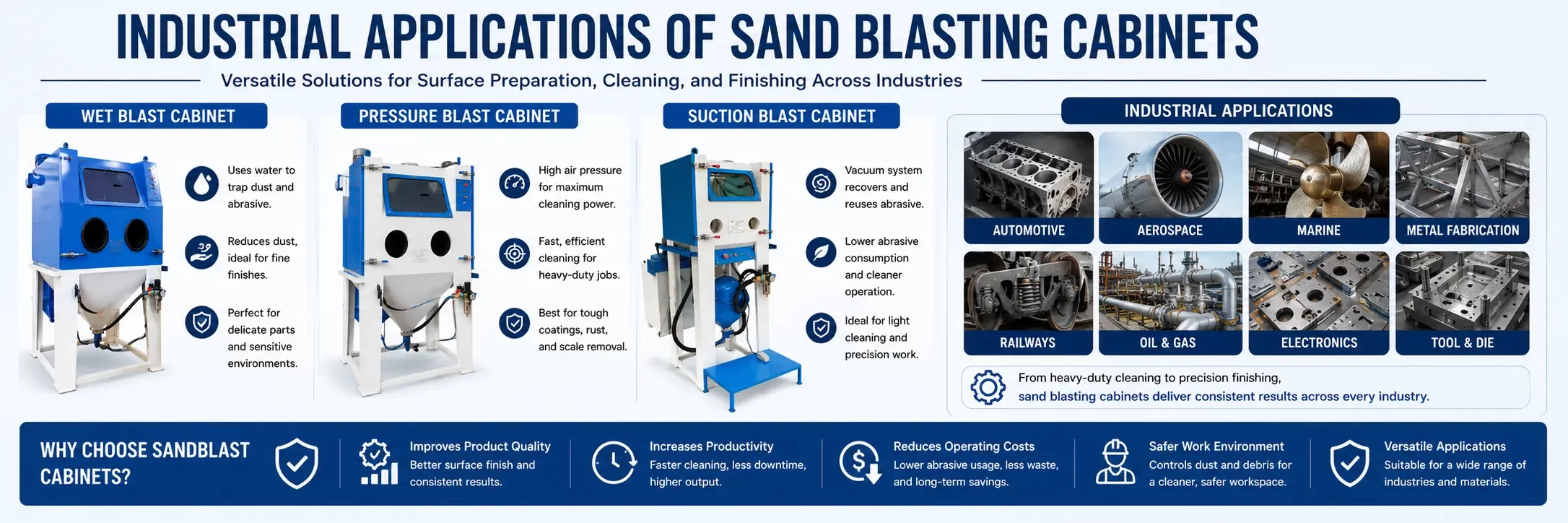 Industrial Applications of Sand Blasting Cabinets
