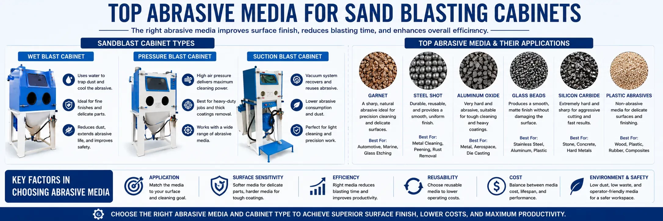 Top Abrasive Media for Sand Blasting Cabinets